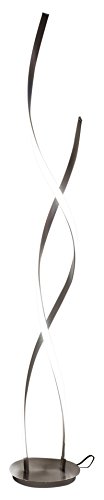 Febland LED Double Twist Tall Lamp, Steel, Silver