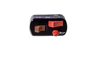 Uno Minda Sw-0704G Handle Bar Switch- 6V With Engine Kill - Cover, Buttons For Bajaj-M-8 (Red & Black)