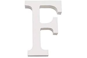 CABLEPELADO - Lettera F in legno, 11 cm, decorazione fai da te, personalizzabile, 3D, fondo bianco