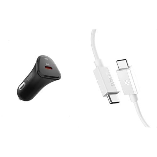 Spigen 30W USB-C Araç içi Hızlı Şarj Aleti Samsung PPS Destekli Akım Korumalı Güç Adaptörü iPhone & Android & iPad Type-C PD 3.0 EV301 - ACP08699 Spigen USB-C to USB-C 2 Metre Kablo 60W