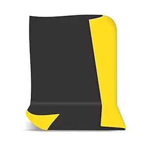 Boltove Exact 8FT X 12FT Non-Transparent 2-in-1 Photography Backdrop Background Chromakey, 2 Colors in Single Backdrop (Black & Yellow)