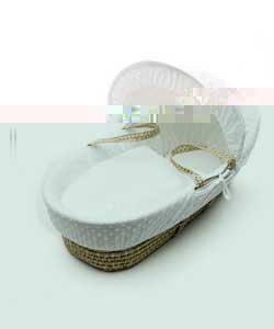 Kinder Valley White Dimple Moses Basket.