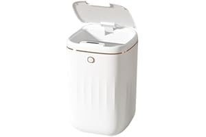 Zerodis Nowoczesny bezdotykowy kosz na śmieci z technologią czujnika do kuchni i łazienki, elektryczny kosz na śmieci Easy PP o pojemności 20 litrów (wymagane 2 baterie AA)