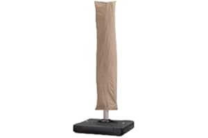 PURPLE LEAF Housse Parasol Déporté 221 x 61 cm, Housse de Protection en Tissu Polyester 250g, Protection UPF 50+, Housses pour Parasols de Jardin avec Tige et Zippé, Beige