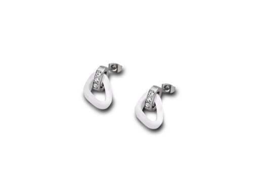 Lotus Style Jewelry Damen-Ohrstecker Edelstahl Porzellan LS1609-4/1