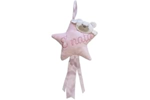 Biancheriastore New style at home Fiocco Nascita Coccarda sopra Culla Lettino Stella E' Nato E' Nata - Rosa