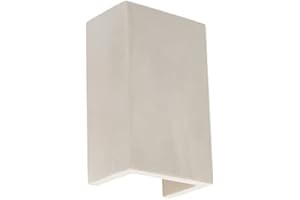 Qazqa Aplique industrial rectangular hormigón - MEAUX Piedra/cemento Rectangular Adecuado para LED Max. 1 x 25 Watt