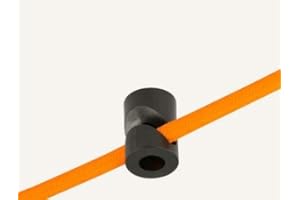 LAMORELL LIGHTDESIGN Decentratore a V, crochet de plafond ou mural. Noir ; pour câble électrique en tissu. 5 pieces