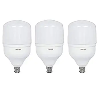 Philips Stellar Bright Base B22 50-Watt LED Bulb (Pack of 3) (Cool Day Light) (High Wattage, Super Bright, Elegant Design)
