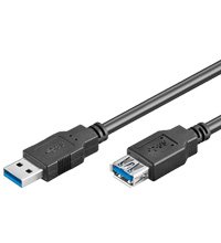 BIGtec 3m USB 3.0 Kabel Verlängerung Verlängerungskabel High Speed Kabel A/A A Stecker - A Buchse A(M) - A(B) ST/BU Kabelfarbe schwarz , Kabel ist abwärts kompatibel , Datenübertragung bis zu 5 GBit/s , USB 3.0 , 3.0 USB Kabel Verlängerung. 3,00m 3 m vorhandene USB Kabel Verlängern
