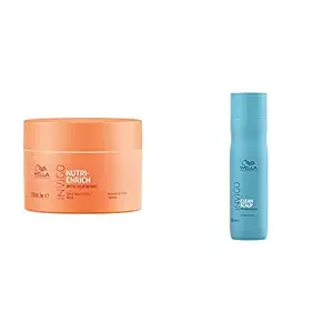 Wella Professionals Invigo Nutri Enrich Deep Nourishing Mask (For Dry and Damaged Hair), 150 ml & Wella Professionals Invigo Balance Clean Scalp Anti Dandruff Shampoo, 250 ml