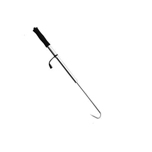 Luckyrao Crochet de pêche télescopique en Acier Inoxydable Crochet de pêche en Acier Inoxydable Crochet de gaffe portatif avec poignée antidérapante, adapté à la pêche