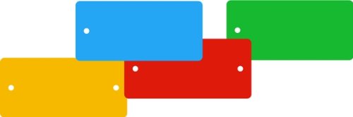 Preisvergleich Produktbild LEMAX® Schild PVC Kollianhänger orange unbeschriftet 2 Stanzlöcher 45x75mm