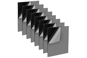 QEEYON 8 Pezzi Pannello in Acrilico Nero, 1mm Fogli di Acrilico,Tavole di Plastica Acrilico da per Cornice Pannelli per Cornici Fotografiche, Esposizioni di Progetti, Pittura(21 x 14,8 cm)