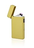 TESLA Lighter T13 | elektronisches USB Lichtbogen Feuerzeug, matt Gold