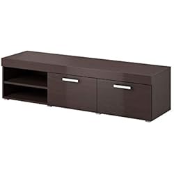 e-Com - Meuble TV Armoire Tele Table Television AVA - 140 cm - Wengue Chene Fonce