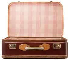 valigia vintage aperta