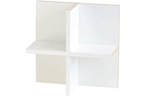 ‎NEW SWEDISH DESIGN New Swedish Design Kallax Expedit Regal CD Einsatz Regalkreuz Fach Fachteiler für 60 CDs Rückwand gegen Durchrutschen CD-Regal CD-Storage Aufbewahrung Regaleinsatz 33,5 x 33,5 x 16 cm weiß