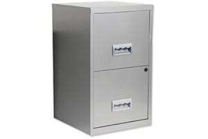 Pierre Henry Filing Cube Cabinet Steel Lockable 2 Drawers A4, Grey