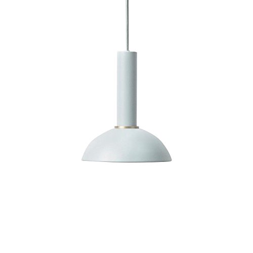 ferm LIVING Hoop Shade Lampenschirm, dusty blau pulverbeschichtet innen weiß H 7cm Ø 20cm - 2
