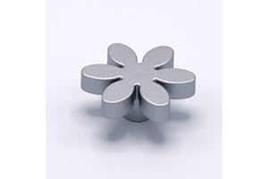 POLIPLAST Pomello Bimbi Flower - Pomolo Mobile Bambini - Effetto alluminio