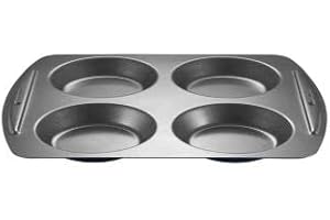 Lakeland 4 Hole Non-Stick Yorkshire Pudding Tray – Sure-Grip Handles & Dishwasher Safe