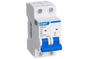 INSPIREPRO Interruptor Automático Magnetotérmico NXB-63 | Normas IEC/EN 60898-1 | 2 Polos | 6kA | CURVA C | IP20 | (25A)