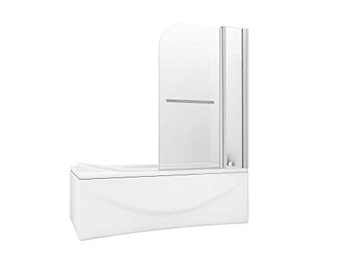 HNNHOME Easy Clean 180 ° Doppio Pannello Doccia da 6 mm in Vetro con Manico Asciugamano