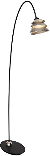 Preisvergleich Produktbild Holländer Stehleuchte Snail One Silber Schwarz Handarbeit,Qualität aus deutscher Manufaktur