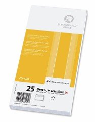 Preisvergleich Produktbild ZANDERS ELEFANTENHAUT BRIEFHÜLLEN WEIß DIN LANG 110g / m² MIT HAFTKLEBEGUMMIERUNG
