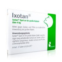 Preisvergleich Produktbild Ixotan Spot on für Große Katzen, 3X0.8 ml