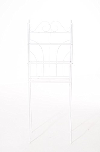 CLP Überbau-Regal PINAR, Eisen Badregal ca. 60 x 35 cm, Höhe 165 cm, 3 Böden, Landhaus-Stil weiß - 2
