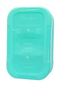 advancedestore Leakproof 2 Compartment Plastic Kids Childrens Lunch Box with Removable Divided Container for Girls, Boys and Kids School, Office Lunch Box with 2 Spoons (Pack of 1)moq