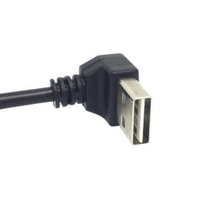 CY USB 2.0 männlich auf richtige Richtung Micro USB 5pin Männlich Kabel wendbar Up & Down Winkel 90 Grad 25 cm - 4