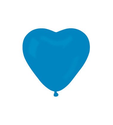 100 Herz-Luftballons Herzballons - Farbe: blau - Ø 28cm - Umfang 92cm