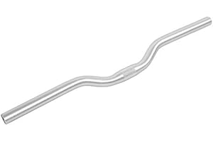 VGEBY1 Guidon de Bicyclette, Guidon Fixe de Barre de Riser de Conduite Verticale de Vélo de Montagne 25.4mm * 520mm(Argent)