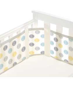 Breathablebaby 4 Sided Cot Liner - Silver Swirl.