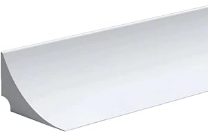 ZAYEJOD 3 metri Barriera Doccia Ferma Acqua Silicone Doccia per Barriera Stop Acqua Soglia Striscia di Ritenzione Bagno Arresto Doccia Autoadesivo, Bianco(Un adesivo di supporto)