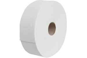 GLOBAL HYGIENE Rouleaux papier toilette Jumbo/Maxi 320m - Pure ouate - 2 plis - Blanc - Ecolabel - Fabriqué en France - Lot de 6