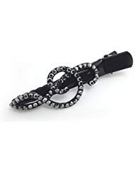 Price comparison product image Meilliwish Musical Note Alligator Hair Clip (Black) (A69)