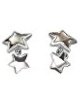 ASS 925 Silber Ohrstecker Ohrringe Fußball emailliert mit weiß und schwarz