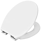 SOFT-CLOSE: Hochwertige Scharniere mit Absenkautomatik sorgen für ein behutsames & sanftes Schließen I Schont die Klobrille & verhindert ein lautes ungewolltes Knallen Deckels I Minimiert das Verletzungsrisiko sowohl von Kindern, als auch von Erwachsenen