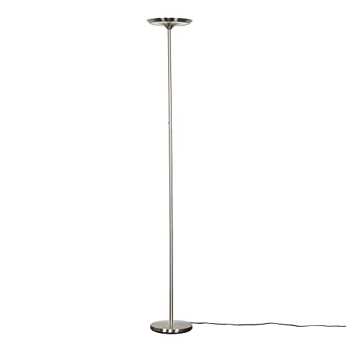 Modern Tall Integrated LED Dimmable Uplighter Floor Lamp in a Brushed