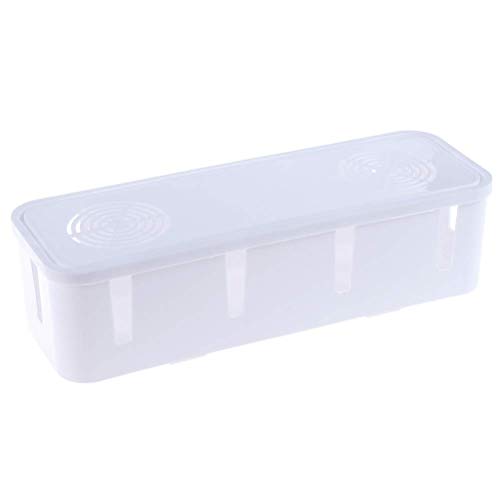 Nykkola Boîte de rangement de câbles pour dissimuler et dissimuler les bandes d'alimentation et les câbles électriques de TV, ordinateurs, consoles de jeux et PC