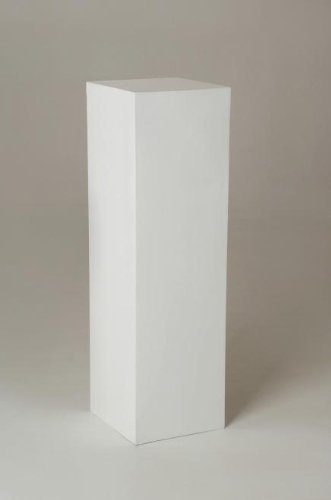 Podest Säule Blumensäule Dekosäule Blumenständer aus Fiberglas 100 cm hoch, Weiß Hochglanz - 3
