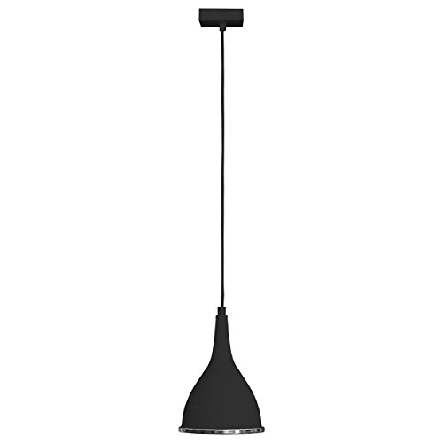 2832 Brella Black 1 Lamp Shade Ceiling Light, Chrome, 1