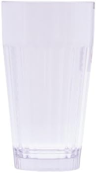 Epicurean Europe 9 x 16 cm Acrylic Vertical Ridge Highball Tumbler, Clear