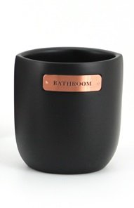 Set Badezimmer WC Faro – Schwarz Matt mit Verarbeitung Effekt Kupfer poliert - 2