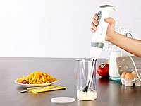 Rosenstein & Söhne Hochwertiger Edelstahl-Stabmixer mit Becher, 450 W - 8