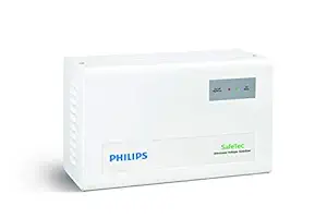 PHILIPS Safetec Electronic Voltage Stabilizer for AC Up to 1.5 Ton (Working Range: 170V-270V), White, Medium